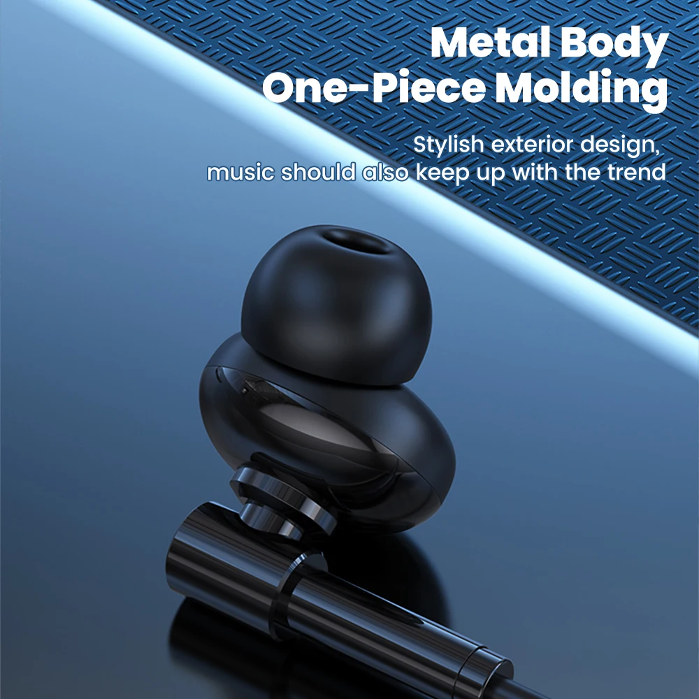 3.5mm Wired Headphones In Ear Headset Wired Earphones with Microphone Bass Stereo Earbuds Sports In-line Control For Phones 4