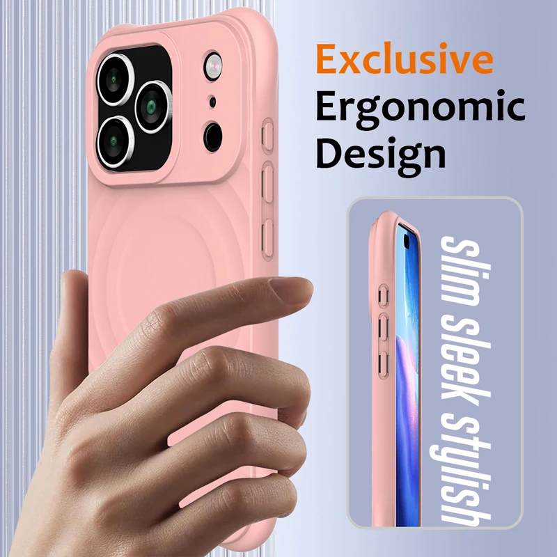 Magnetic Soft TPU Liquid Silicone Strap Case with Microfiber Lining