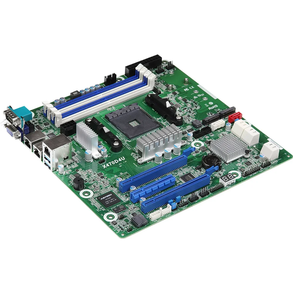 For ASRock Rack Workstation Motherboard X470D4U Support Ryzen3/4/5000 CPU 4 For ASRock Rack Workstation Motherboard X470D4U Support Ryzen3/4/5000 CPU - Image 2