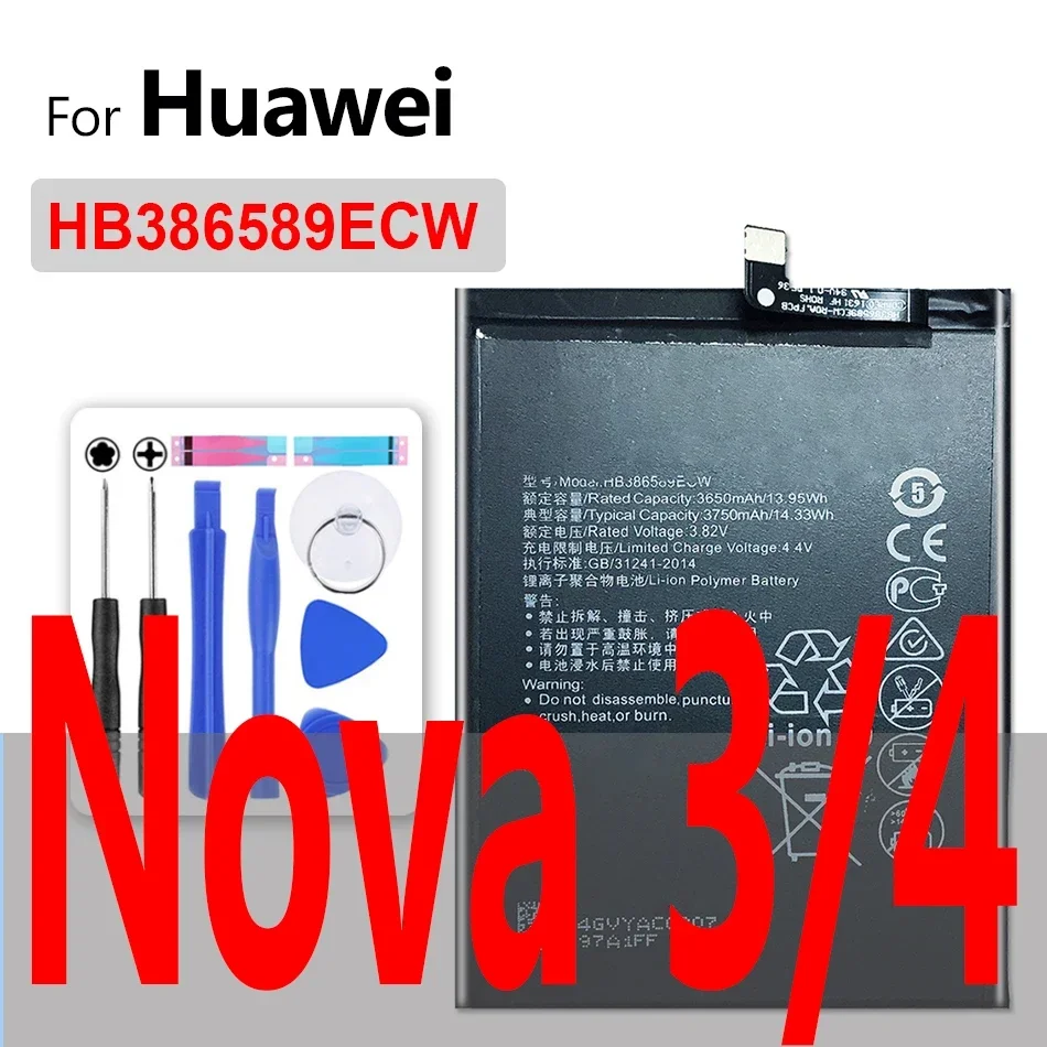 Batería De Reputo Para Huawei Nova/Enjoy 6S/Honor (6C 6A 7A 7S 8A 7A Pro)/( Y5 Y6 Y6 Pro) 2017/P9 Lite Mini HB 405979 ECW 3020mAh - AliExprs