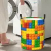 Building Blocks Construction Brick Foldable Laundry Baskets Dirty Clothes Home Organizer Large Waterproof Bucket For Home Kids 4