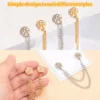 8PCS Magnetic Clothing Clips Silver Different Styles Hanging Decoration Strength Buttons Hem Clips for Cinch T-Shirt Pants Hems 5