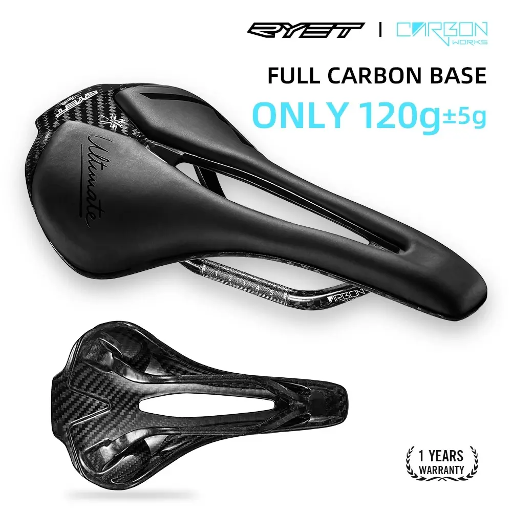 RYET 3D Printed Bicycle Saddle Ultralight 120g Carbon Saddle 250x140mm Bike Seating for MTB Gravel Road Bike Seat Cycling Parts