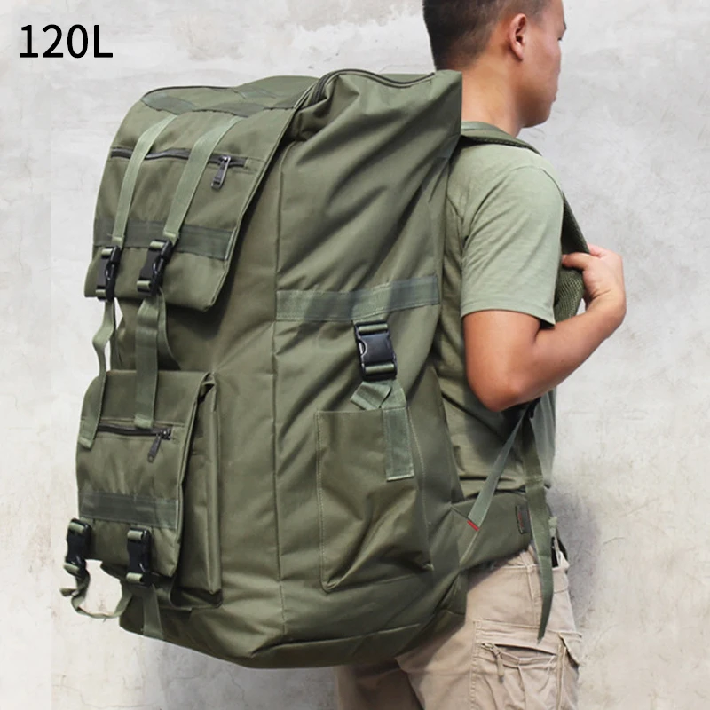 

120L Large Capacity Military Tactical Backpack Outdoor Hiking Trekking Camping Travel Waterproof Knapsack Oxford Rucksack 80L
