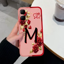Rose Flower Letter Matte Silicone Shockproof Protective Phone Case for Infinix Smart 10Plus (TYP - 16M)
