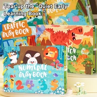 Montessori Kids DIY Sticker Quiet Book Baby Early Educational Toys Book Repeatable Use Sticker Puzzle Game Book Baby Toy Gifts 2