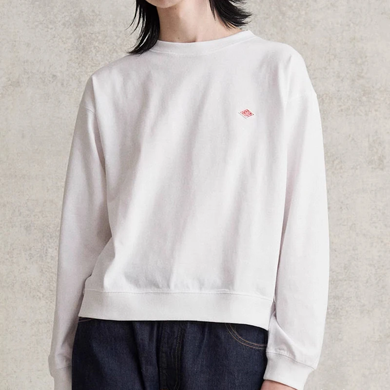 Japanese print autumn and winter new product danton solid color versatile round neck long-sleeved sweater women 2