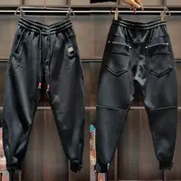 Men's Sweatpants Solid Loose Fit Mens Sweatpant Autumn Fashion Khaki Joggers Pants Unisex Elastic Waist Track Male Trouser 2025 1