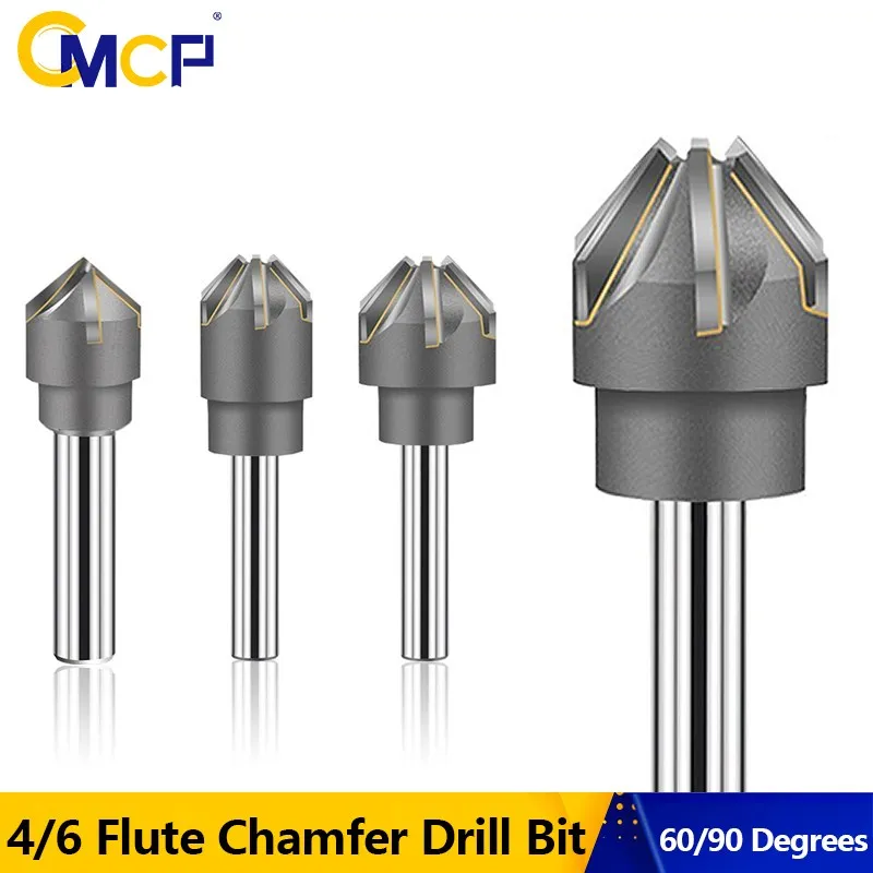 CMCP Chamfer Milling Cutter with Brazing Carbide Blade 16-40mm,60/90 Degrees Chamfering Cutter,CNC Metal Milling Tools