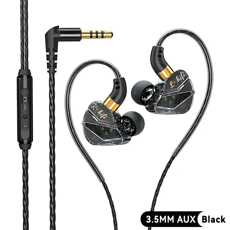 9D Surround HIFI Heavy Bass Headset 3.5MM/Type-C Digital Chip With Mic In-Ear Wired Headphones Music Sports For Samsung Android