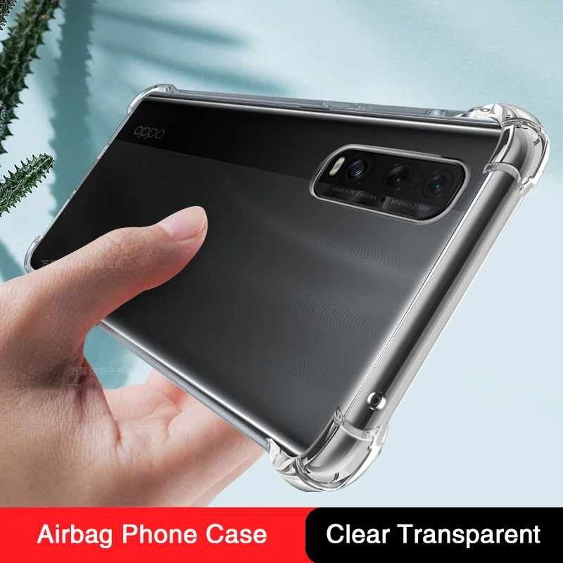 Transparent Phone Case for OPPO Find X2 Pro Lite Neo Funda Thin Silicone Coque FindX2 X2Pro X2Lite X2Neo Airbag Shockproof Cover liquid silicone case for oppo a72 a52 a92 s ace2 find x2 lite neo pro soft tpu cases for oppo ace 2 shockproof covers bumper