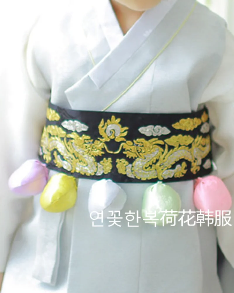 

Children's Embroidered Hanbok Belt for Men and Women's Birthday Belt Decoration Wufu Belt Large-scale Event Performance Clothing