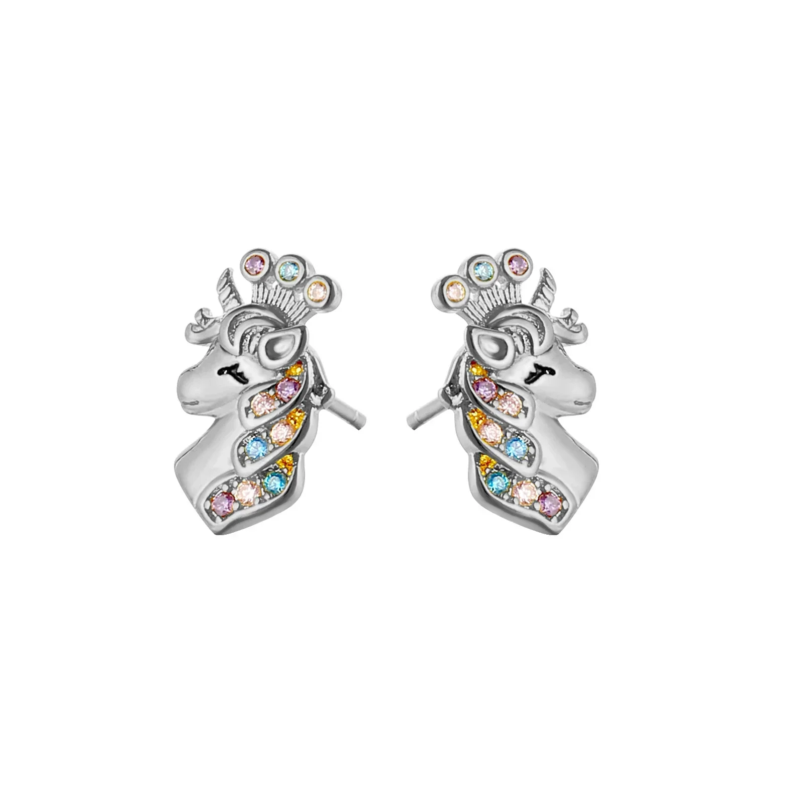 925 Sterling Silver Butterfly Cat Kitty Unicorn Flower Dog Paw Hoop Earring Girl Women Child Baby Daughter Wife Birthday Brincos 3