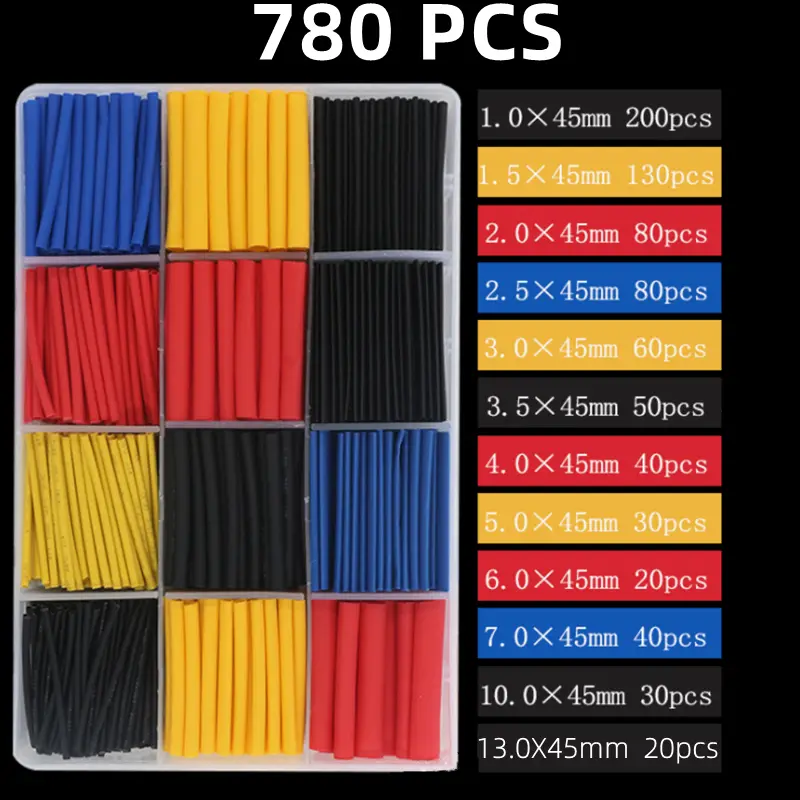 2:1,Heat Shrink Tubing,127-850 PCS,Insulated Polyolefin Sheathed,Electronic DIY Kit,Electrical Connection Tubing,Cable Sleeves image 17