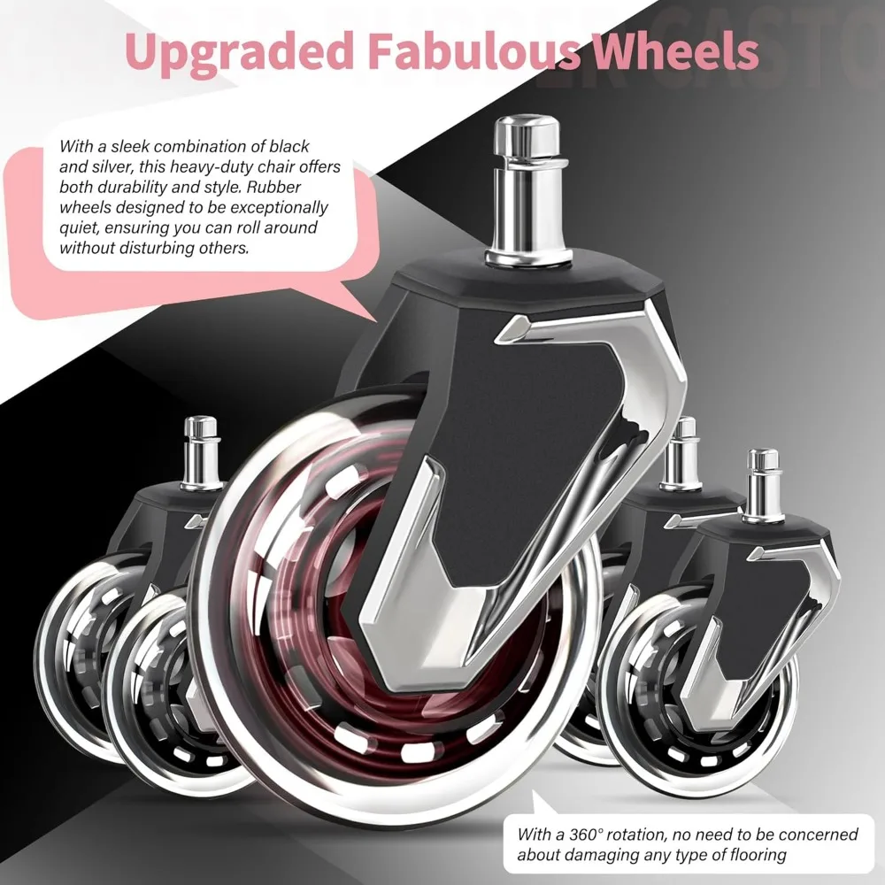 Big and Tall Office Chair 500lbs - Adjustable Headrest&Lumbar Support, 3D Flip Arms, Large Wheels &Heavy Duty Metal Base 5