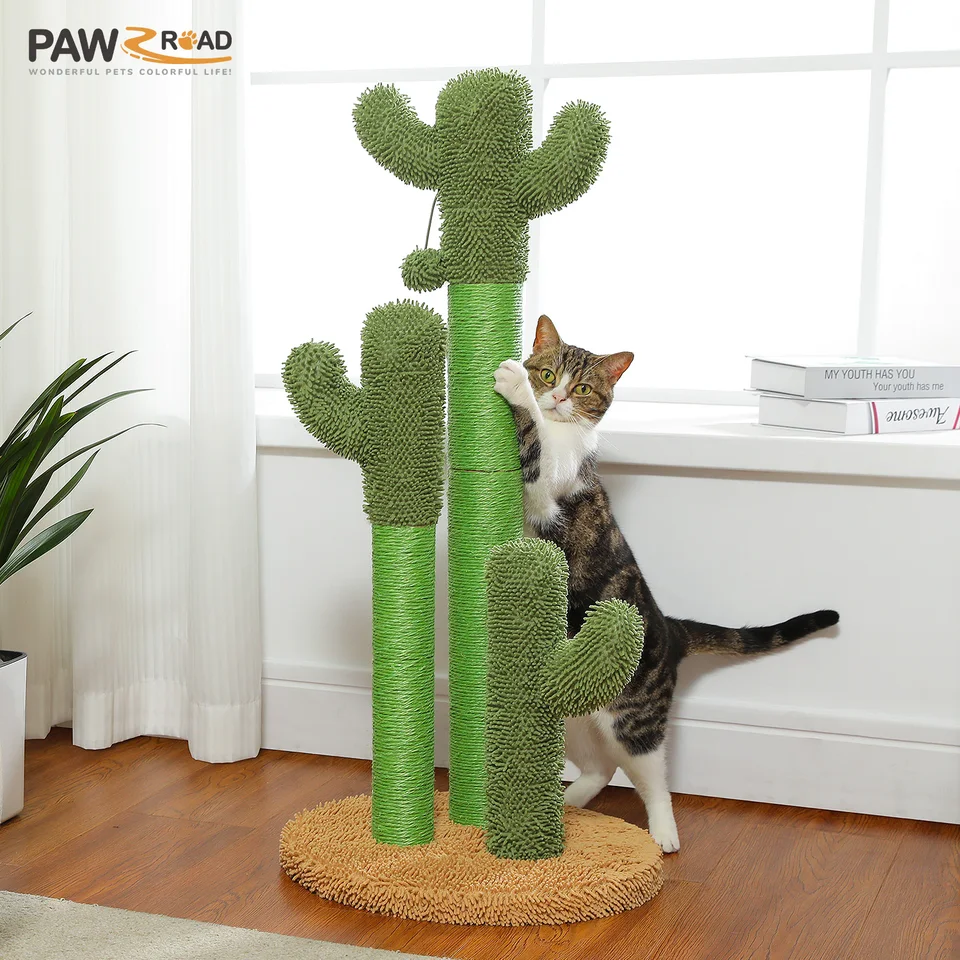 Cactus Cat Scratching Post with Interactive Ball
