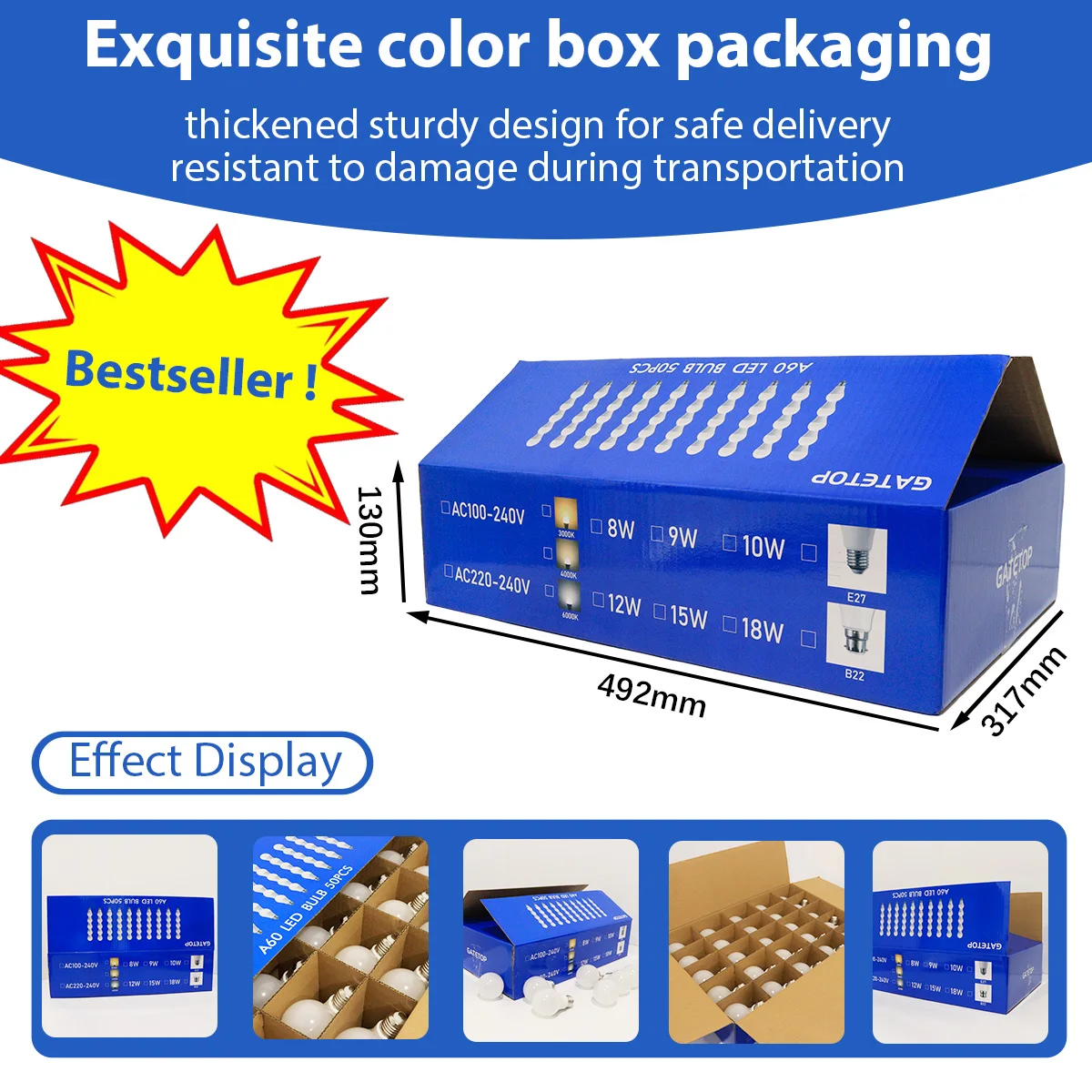 50PCS B22 LED 전구 AC220V 120V 18W 15W 12W 10W 9W 8W 고휘도 침실 거실 홈 조명 에너지 절약 램프