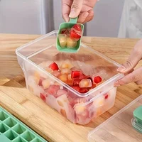 Ice Trays for Freezer with Lid & Bin, Ice Cube Tray Making 68 pcs Ice Cubes, Easy Press to Release Ice 4