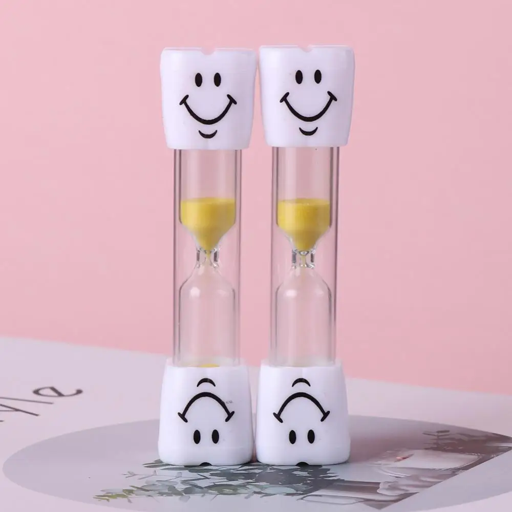Minute Smiling Face Tooth Brushing Hourglass Creative Sand Clock Toothbrush Timer Desktop Ornament For Children Kids Gifts 2