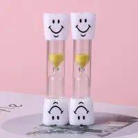 Minute Smiling Face Tooth Brushing Hourglass Creative Sand Clock Toothbrush Timer Desktop Ornament For Children Kids Gifts 2