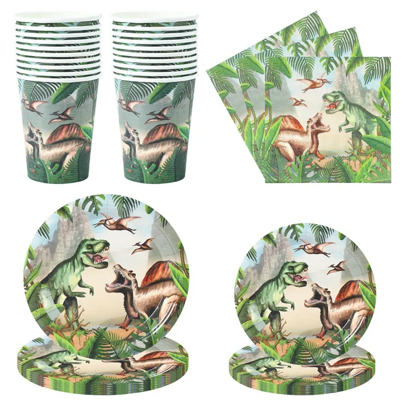 Childrens Birthday Party Dinosaurs Plates Dinosaur Paper Plates Cups