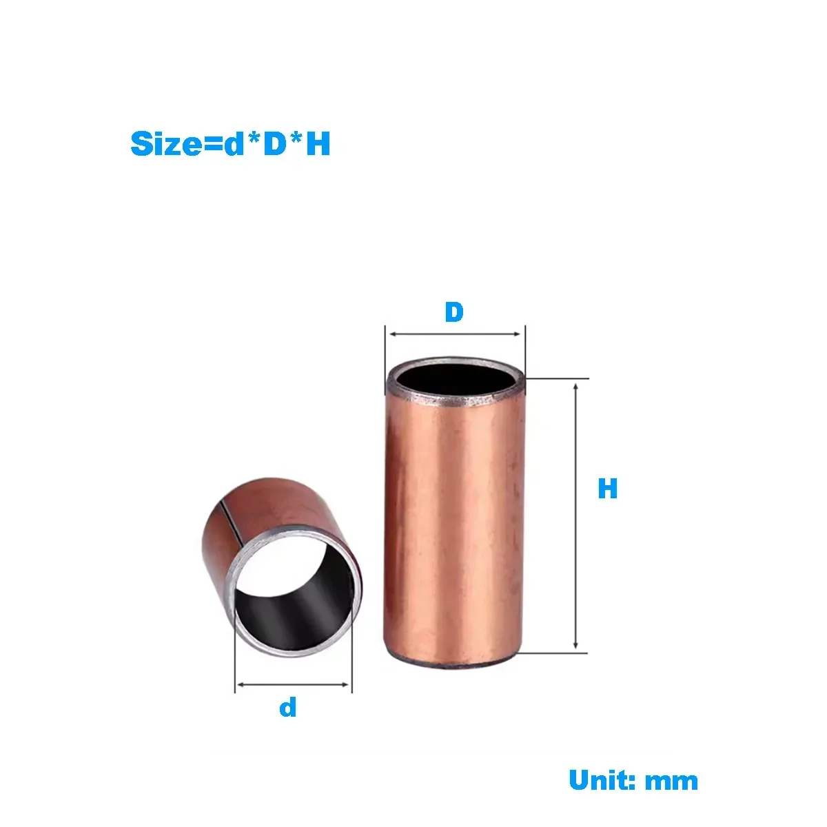 Sf-1 Composite Copper Sleeve / Copper Liner Wear-Resistant Shaft Sleeve / Oil-Free Self-Lubricating Bearing Sleeve  M3-M50