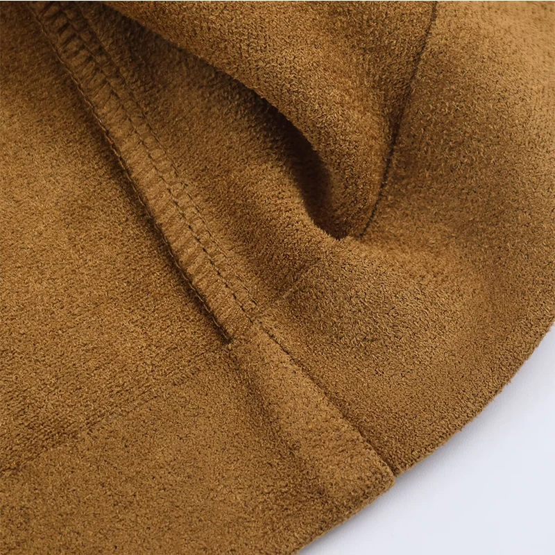 Women Solid Suede Overcoat Female Autumn Winter Casual Long Sleeve Coat Lady Elegant Outwear Jackets Streetwear Long Coats ﻿