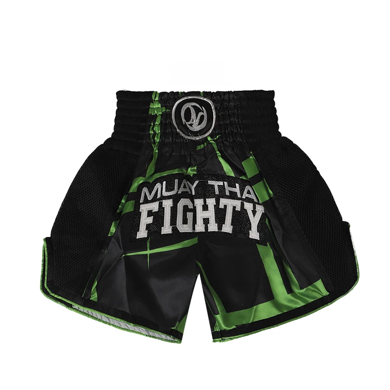 Muay Thai Shorts Red Embroidery Thai Boxing Shorts Men Women Kids Martial Arts BJJ MMA Clothes Thaiboxing Fight Kickboxing Pants mma shorts