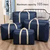 Quilt Storage Bag Large Capacity Folding Smooth Zipper Widen Handle Clothes Storage Pouch Oblong Shape Blanket Storage Bag 2
