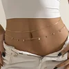 Sexy Double Thin Chain Women's Waist Chain Charming Butterfly Stainless Steel Belly Chain Summer Beach Bikini Body Jewelry 3
