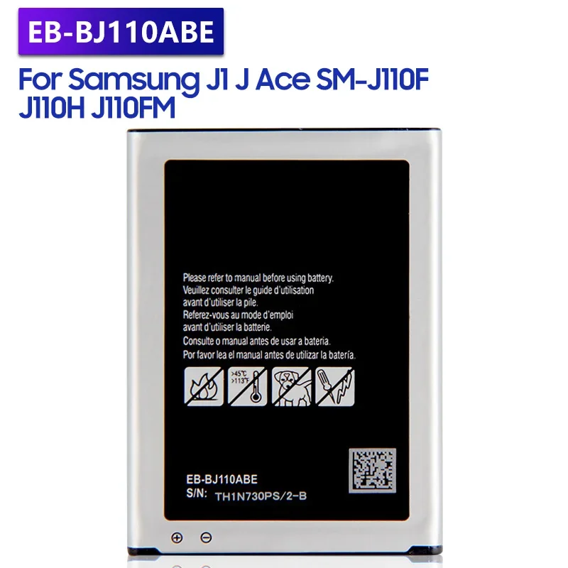 

Replacement Battery EB-BJ110ABE For 3G Version Samsung Galaxy J1 J Ace J110 J110F J110FM SM-J110F J110H Rechargeable 1900mAh