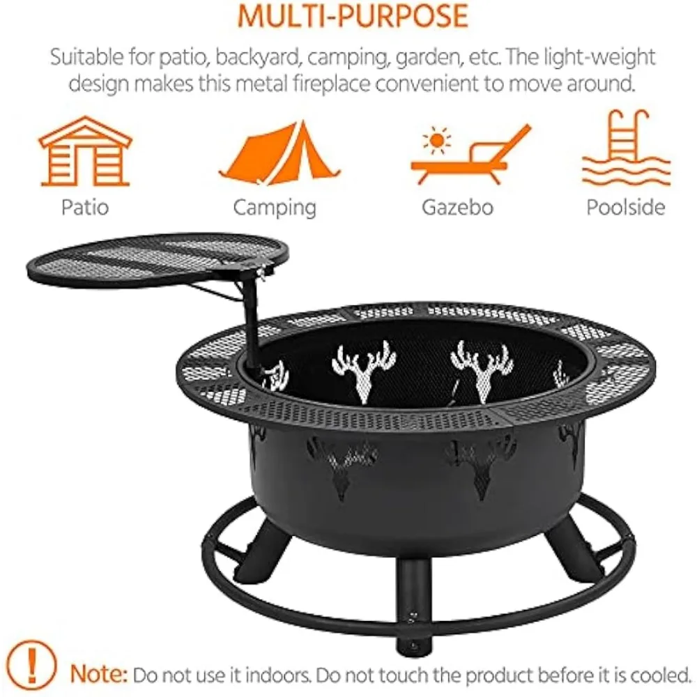 32" Wood Burning Firepit 6