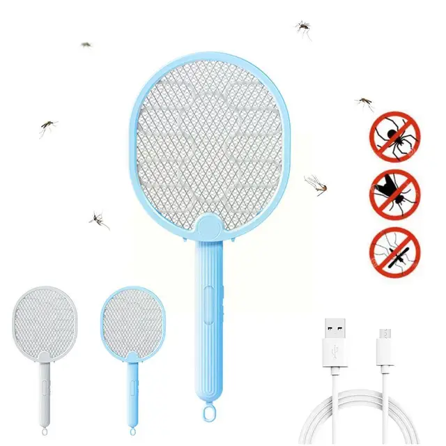 2W Elektromos Szúnyog Swatter Szúnyoggyilkos Lámpa Usb Szabadban Lévő Otthoni Taszító Ütő Gyilkos Recharg J1Q1 - Image 3