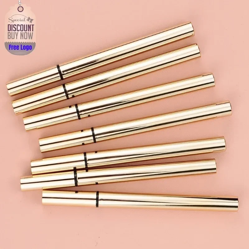 Private Label 7colors Gold-tube Liquid Eyeliner Waterproof Natural Fast Dry Soft Texture  Easy To Wear Eyes Makeup Tools Bulk 3