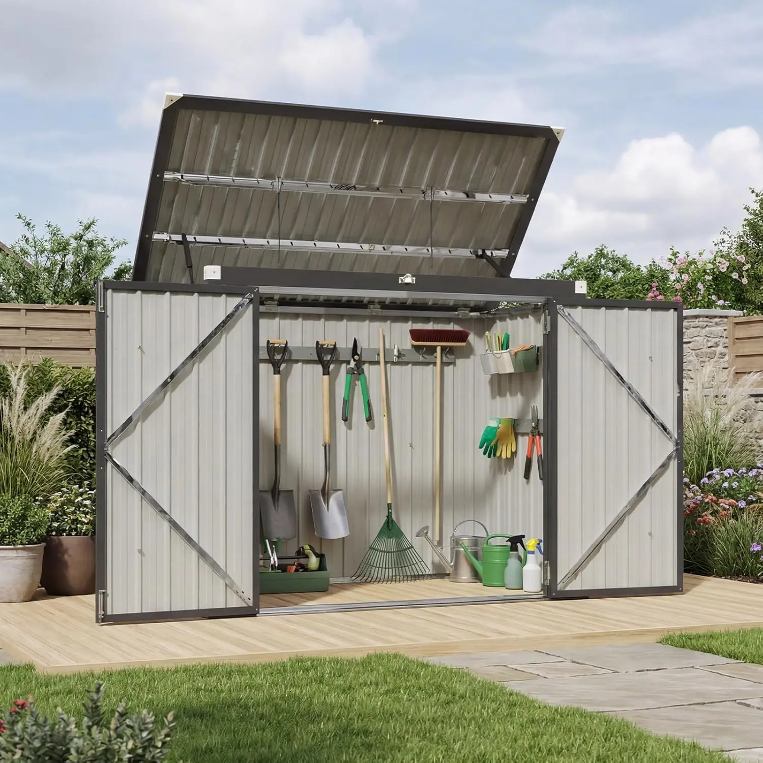 Outdoor Trash Storage Shed 6