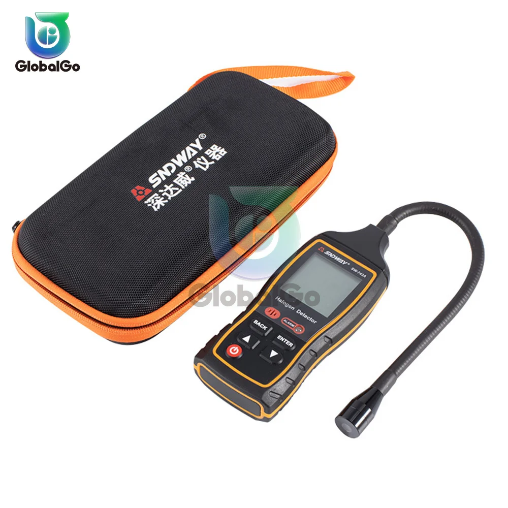 01000PPM Halogen Gas Detector LCD Backlight Waterproof Multiple Gas