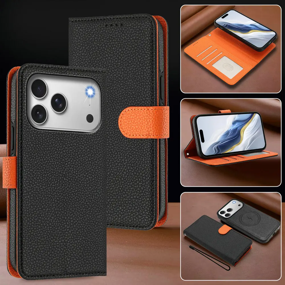 2-in-1 Detachable Leather Wallet Case with RFID Protection