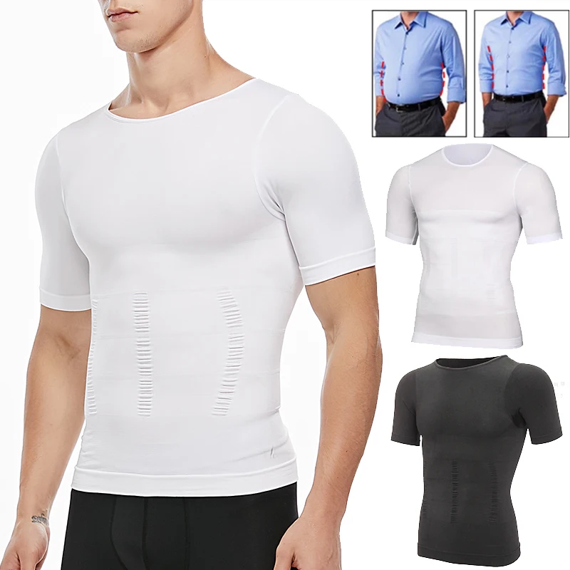 Faja De Hombre Camiseta Reductora Modeladora De Postura Gym talla