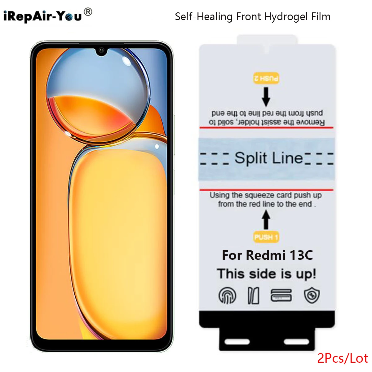 2-Pack Front Hydrogel Screen Protector Film