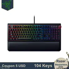 

Razer Blackwidow Elite Mechanical Gaming Keyboard RGB Backlit Wired Mechanical 104 Keys Multimedia Keyboard Wrist Support Laptop