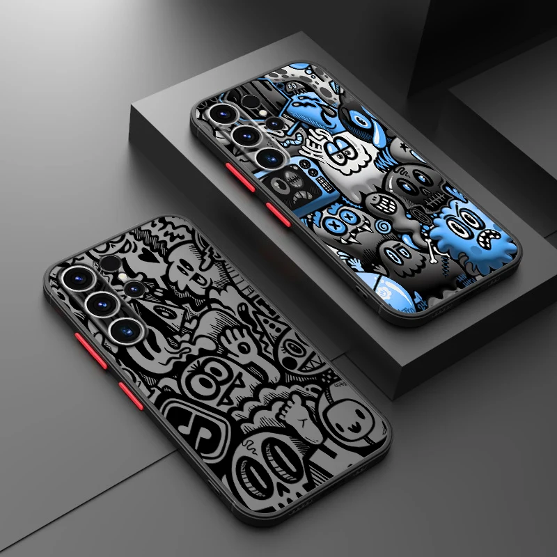 Graffiti Black Phone Case - Stylish Back Cover