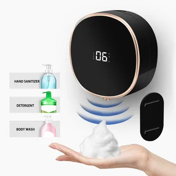 Dispenser Automatico di Sapone Liquido Elettrico Ricaricabile da Parete con Sensore, Schiumogeno, Smart Touchless per Cucina e Bagno