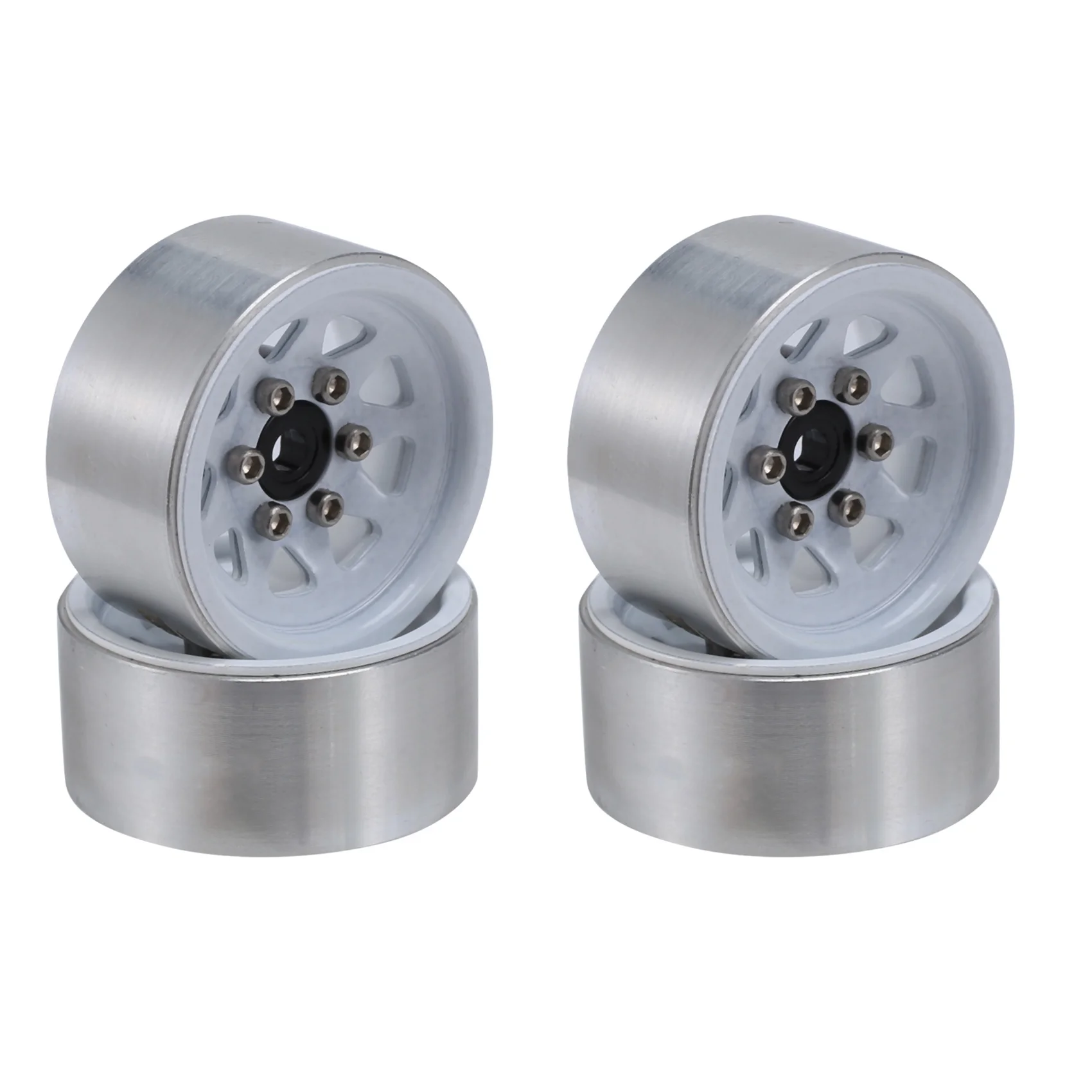 

Steel 1.0 Beadlock Wheel Rim Wheel Hub for 1/24 RC Crawler Car Axial SCX24 Deadbolt C10 Jeep Gladiator Bronco White