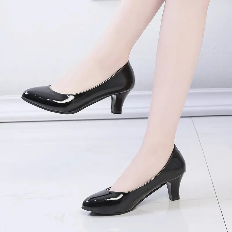 Female Pumps Nude Shallow Mouth Women Shoes Fashion Office Work Wedding Party Shoes Ladies Low Heel Shoes Woman Autumn 3