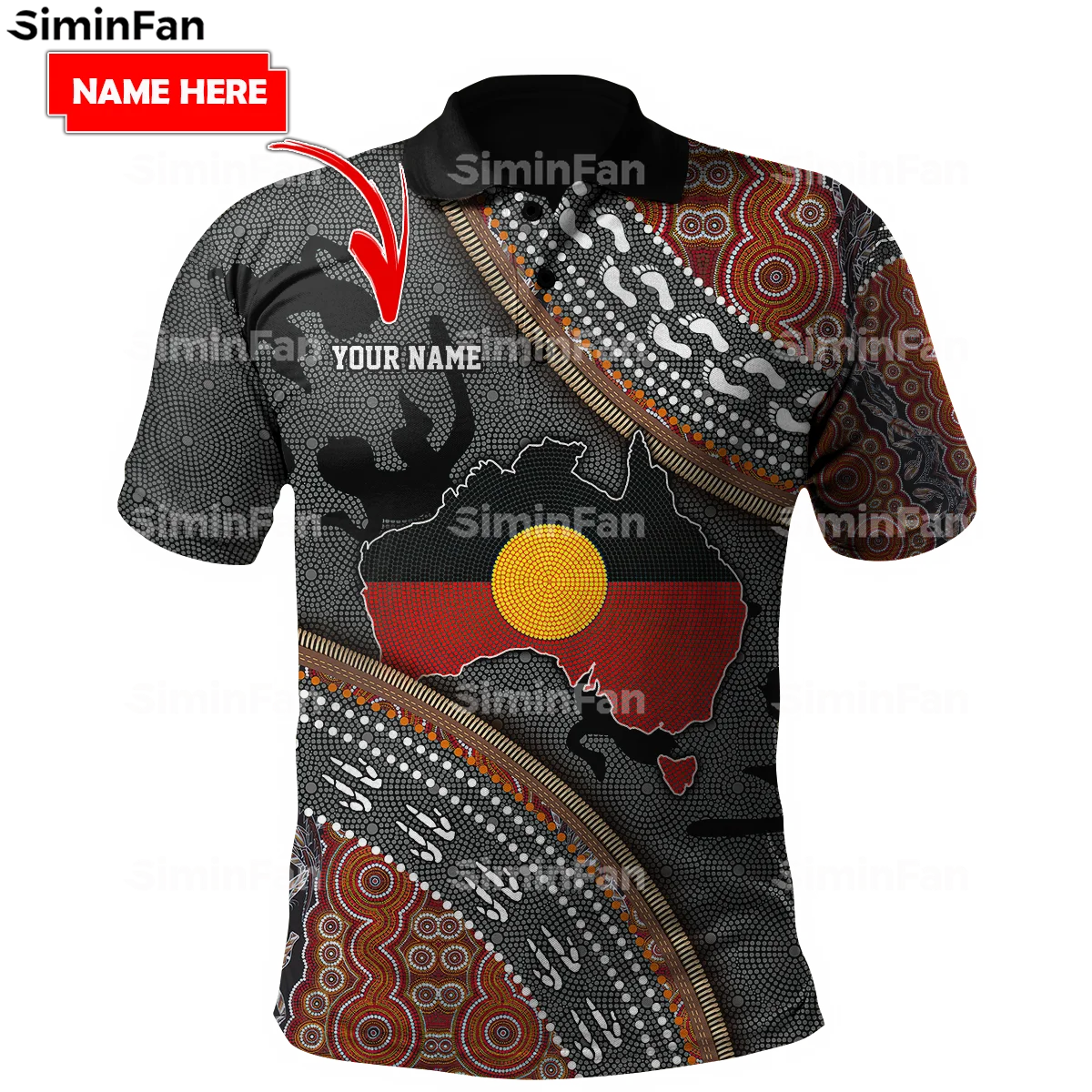 

Australia Aboriginal Lizard 3D Full Printed Men Polo Shirts Male Summer Tee Unisex Female Top Casual Streetwear Short Sleeve 1