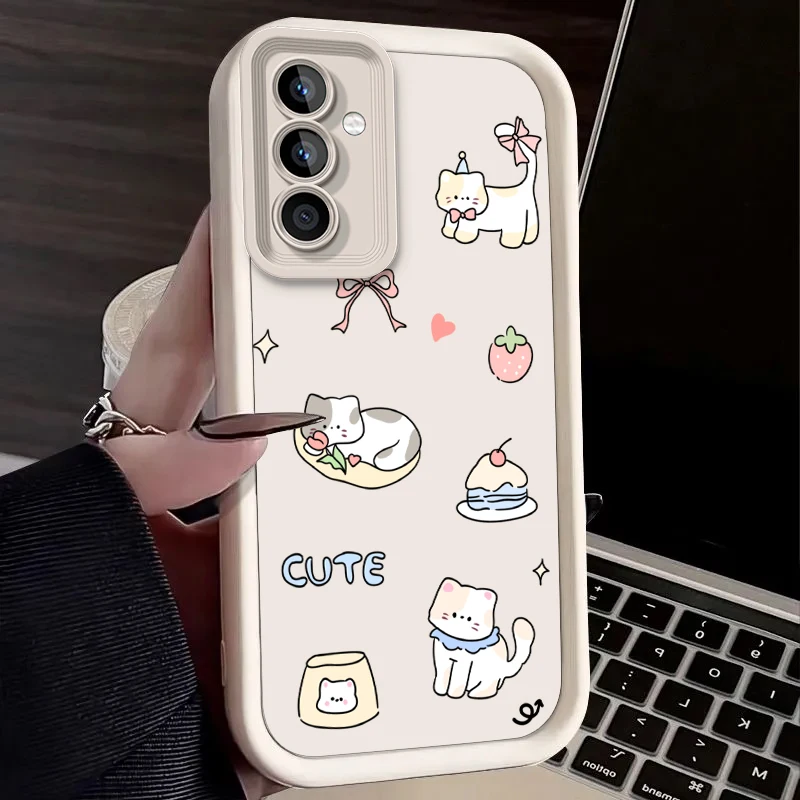 Whimsical Strawberry Cat Phone Case Cover
