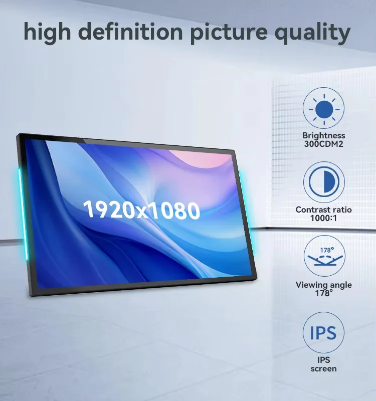 스마트 홈 태블릿 벽걸이형 양면 조명 15.6인치 FHD 터치스크린 안드로이드 14 8코어 4G 32G POE 홈 자동화용