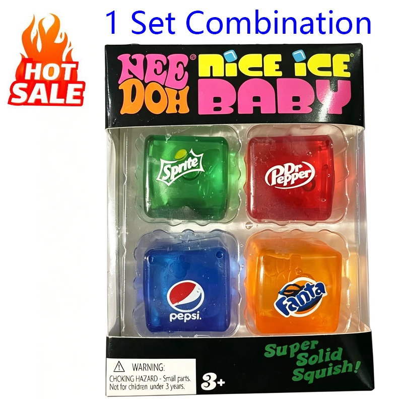 New Set Squishy /;Needoh Nice Cube Schylling Sensory Stress Reliever Fidget Tool Toy Anxiety Focus Sensory Cube Adults Kid Gift