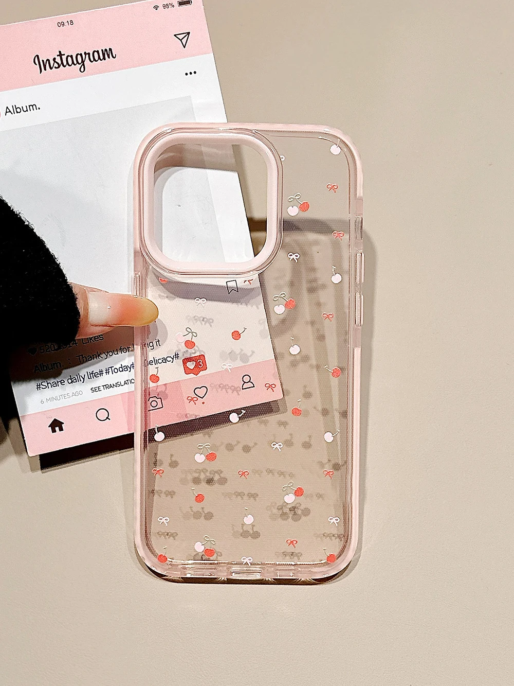 Lovely Red Cherry Shockproof Protective Clear Case - Soft & Cute Cover