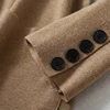 Women Blazer Cashmere Silk Blends Solid Colors Camel Long Sleeve Buttons Down Fashion Jacket Coat  Winter Warm XL XXL LY051 2